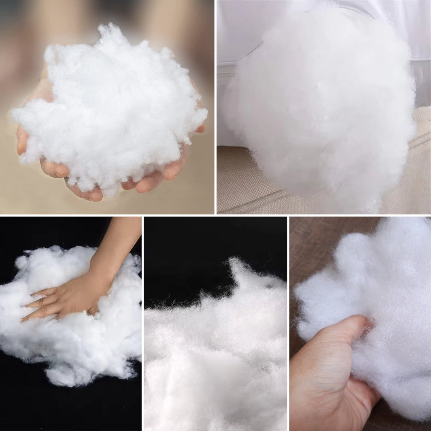 Hollow fibre, filling wadding - hollow fibre bag, 100% fresh fibre material Oeko TEX Standard