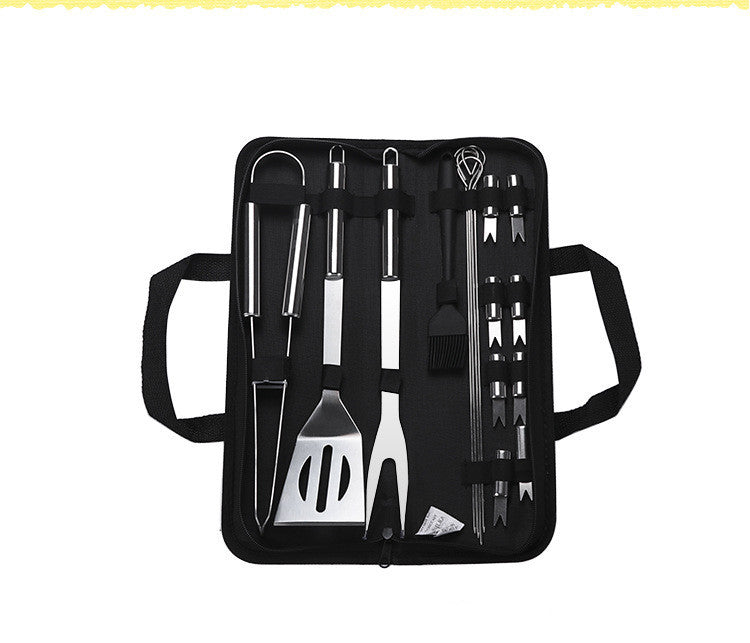 20-teiliges BBQ Grillbesteck Set – Edelstahl Grillzubehör mit Gabel, Wender, Zan