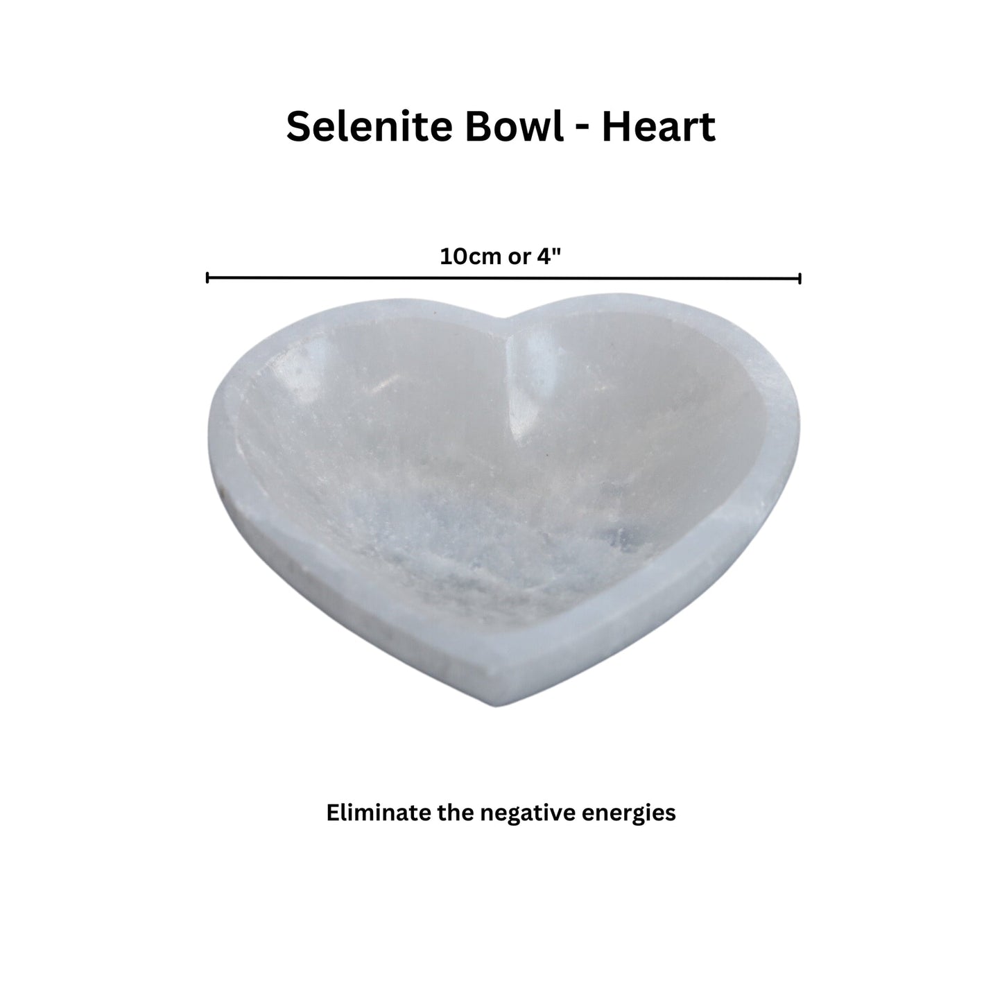 Selenite bowl heart