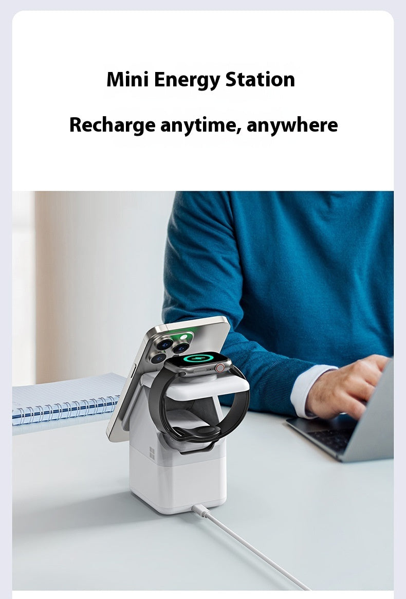 Magnetisches kabelloses Ladegerät für Kopfhörer, Uhr und Smartphone – 4-in-1
