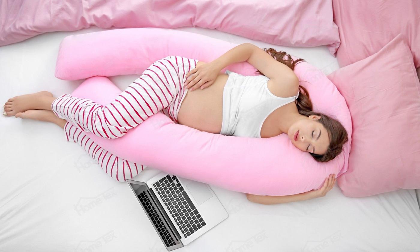 Premium 12ft U-shaped pregnancy pillow - Made in Germany, 3kg soft hollow fiber