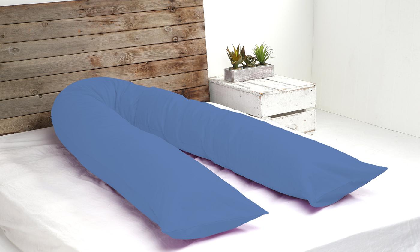 Premium 12ft U-shaped pregnancy pillow - Made in Germany, 3kg soft hollow fiber