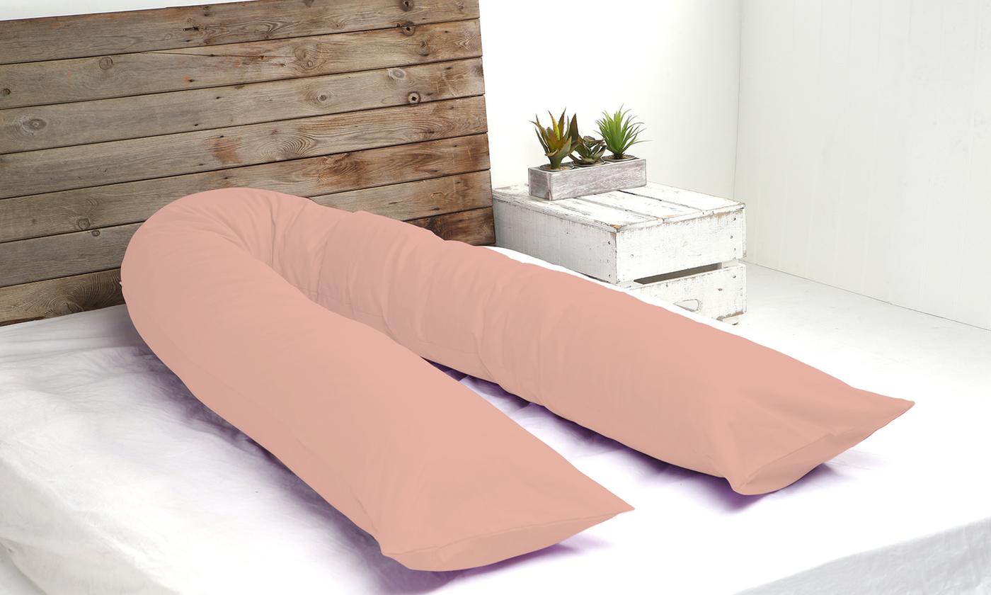 Premium 12ft U-shaped pregnancy pillow - Made in Germany, 3kg soft hollow fiber
