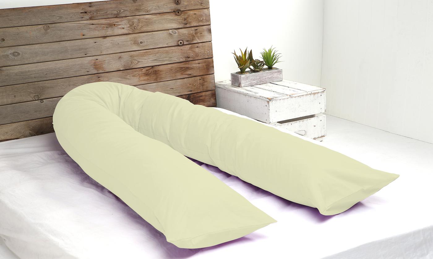 Premium 12ft U-shaped pregnancy pillow - Made in Germany, 3kg soft hollow fiber