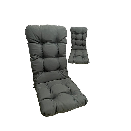 Water-repellent high-back cushion - UV-protected, comfortable seat and back cushions for garden chairs (120 x 50 x 8 cm)