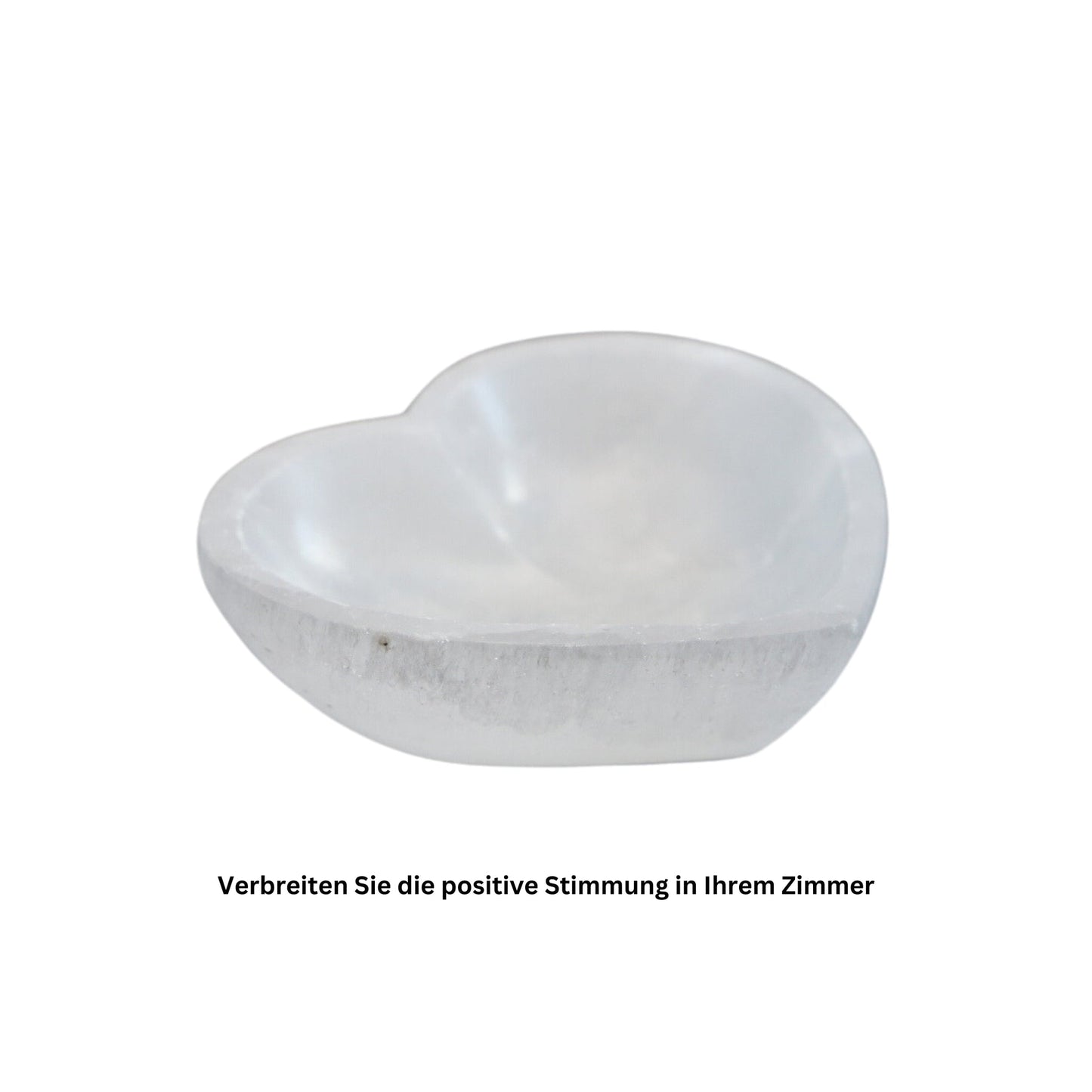 Selenite bowl heart
