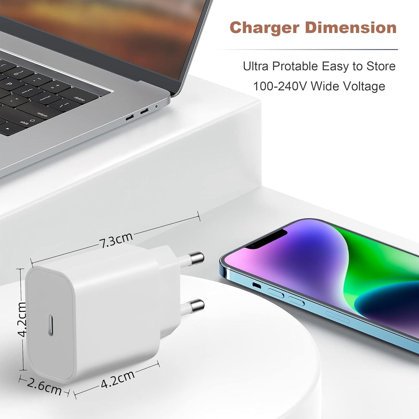 USB C Kabel Weiß 1M Pack, PD 60W USB C auf USB C Schnellladekabel für iPhone 16/16 Pro/16 Plus/15/15 Pro/15 Pro Max, iPad 10th Gen, iPad Air/Pro, MacBook Air/Pro etc