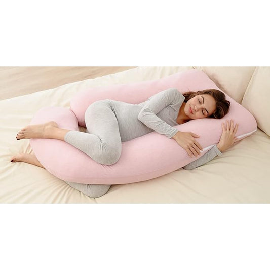12ft J-shaped Upgraded Maternity and Full Body Support Pillow with High Density Foam Filling - Made in Germany