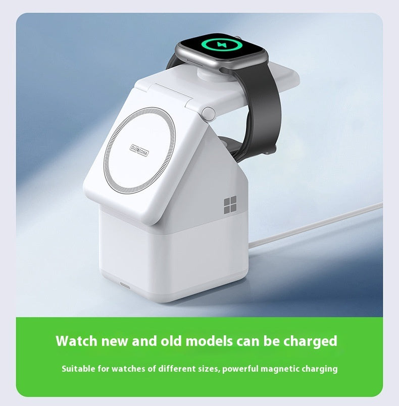 Magnetisches kabelloses Ladegerät für Kopfhörer, Uhr und Smartphone – 4-in-1
