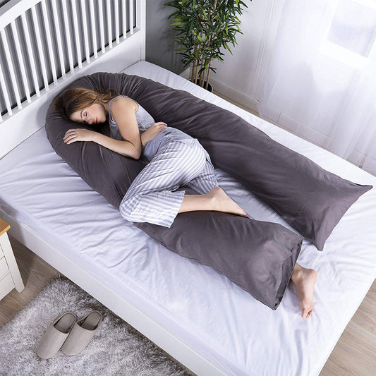 Premium 12ft U-shaped pregnancy pillow - Made in Germany, 3kg soft hollow fiber