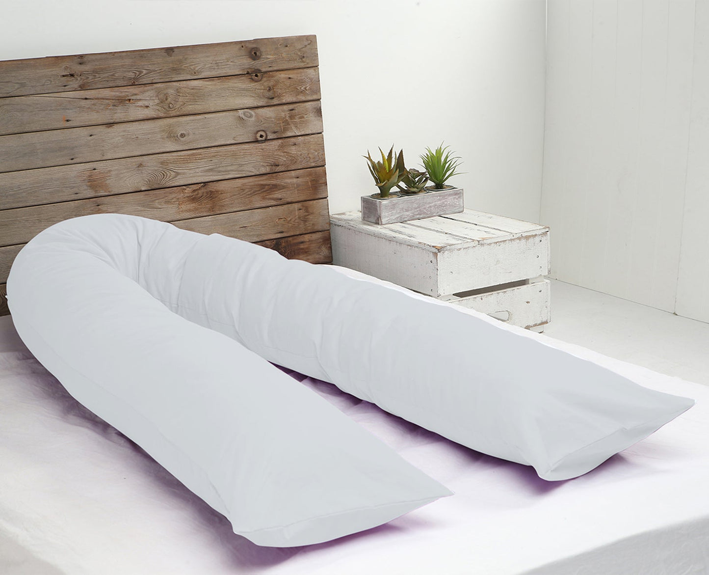 Premium 12ft U-shaped pregnancy pillow - Made in Germany, 3kg soft hollow fiber