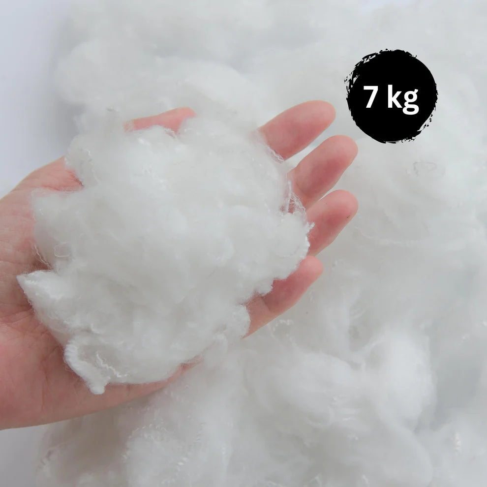 Hollow fibre, filling wadding - hollow fibre bag, 100% fresh fibre material Oeko TEX Standard
