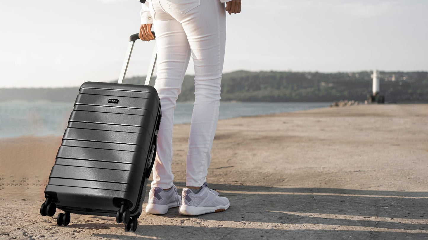 Kofferset 3 Teilig Hartschale Leicht ABS+PC Erweiterbar Reisekoffer Haltbar Trolley Handgepäck Sets mit TSA Schloss und 4 Rollen