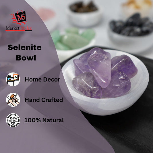 Selenite Round Bowls - Available in Multiple Sizes | Ideal for home and healing