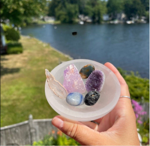 Selenite Round Bowls - Available in Multiple Sizes | Ideal for home and healing