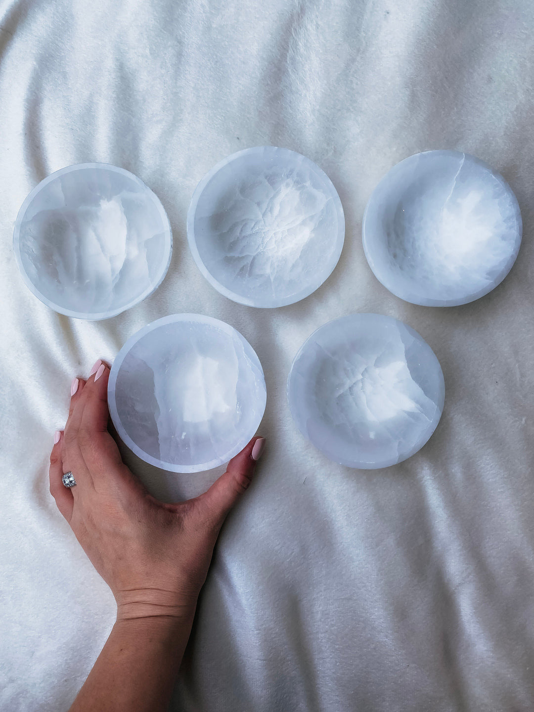 Selenite Round Bowls - Available in Multiple Sizes | Ideal for home and healing