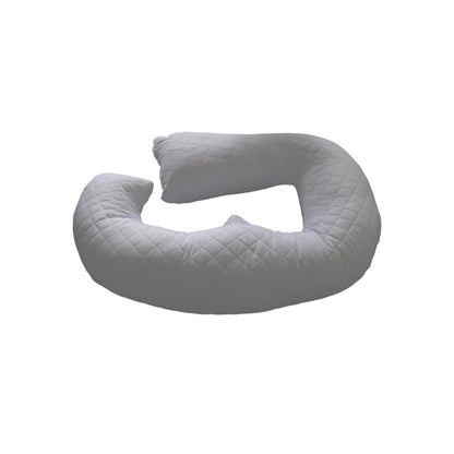 12ft Premium J-shaped pregnancy and full body support pillow with high density foam filling - Made in Germany