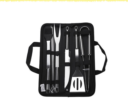 20-teiliges BBQ Grillbesteck Set – Edelstahl Grillzubehör mit Gabel, Wender, Zan