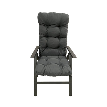 Water-repellent high-back cushion - UV-protected, comfortable seat and back cushions for garden chairs (120 x 50 x 8 cm)