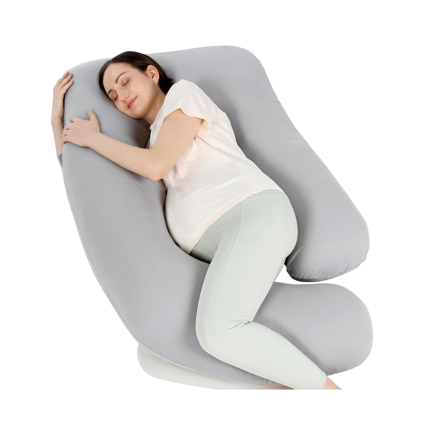 12ft J-shaped upgraded maternity and full body support pillow. Made in Germany