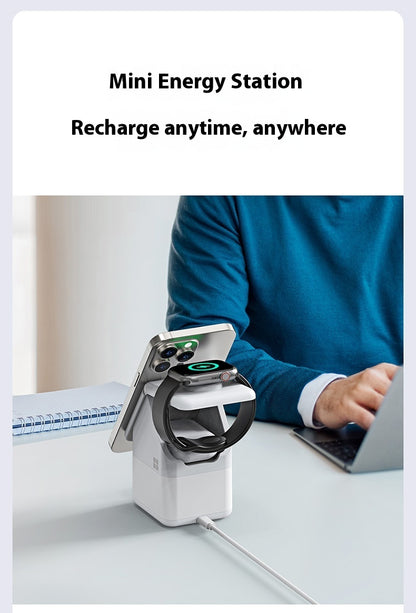 Magnetisches kabelloses Ladegerät für Kopfhörer, Uhr und Smartphone – 4-in-1