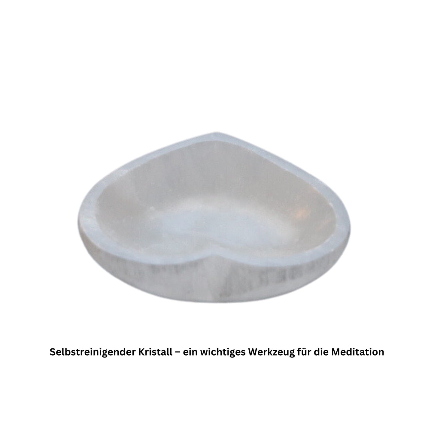 Selenite bowl heart