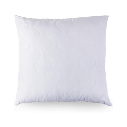 Quilted Cushion 40 x 40 cm Pack of 2 - Soft Polyester Filling, Premium Hotel Quality, Anti-Dust Mites & Hypoallergenic, Ideal for Sleeping, Sofa or as Decorative Cushion (White)