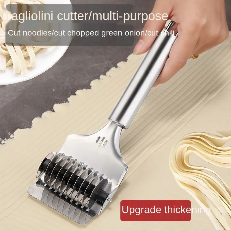 Manuelle Nudelmaschine aus Edelstahl – Nudel Schneider & Teigroller für Pasta