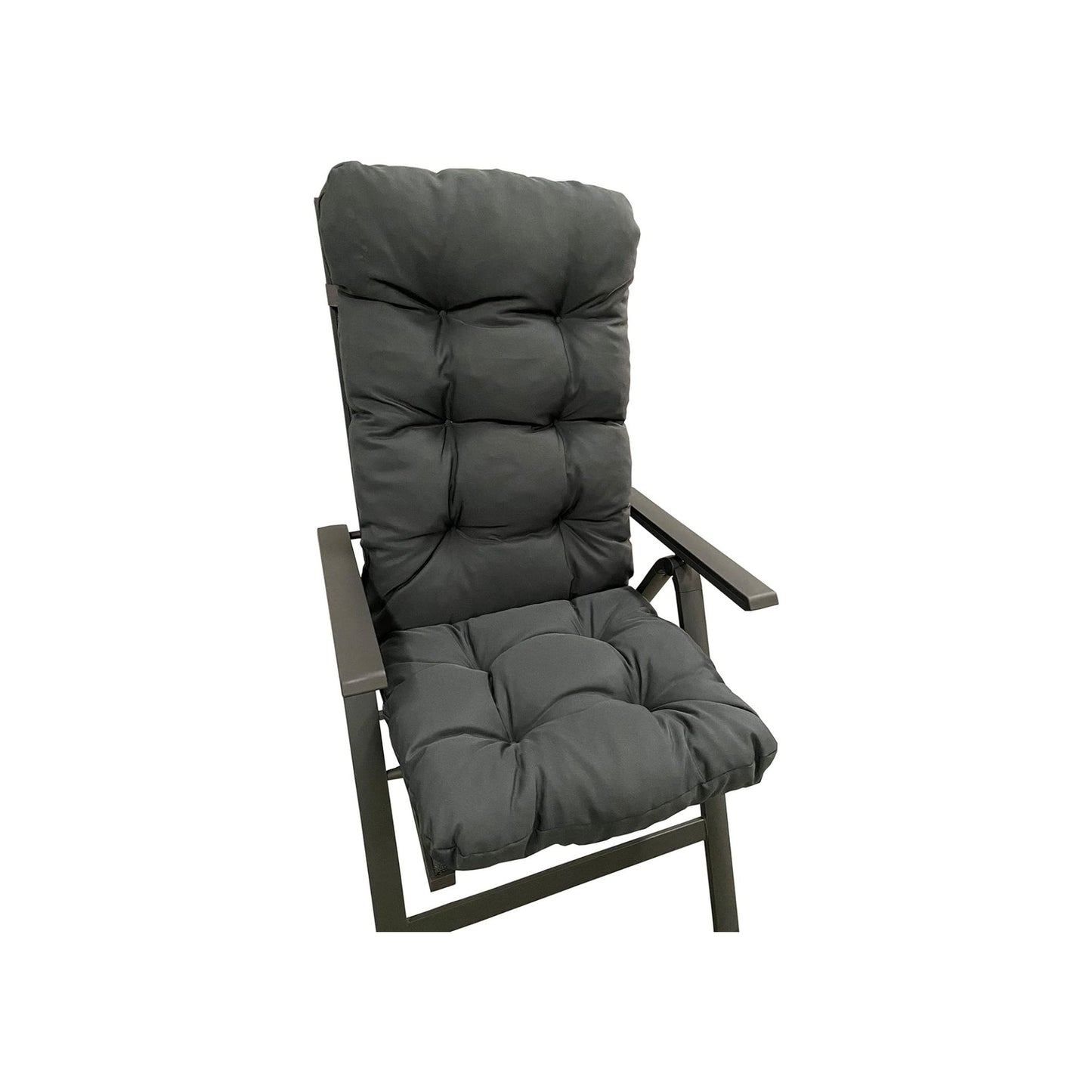 Water-repellent high-back cushion - UV-protected, comfortable seat and back cushions for garden chairs (120 x 50 x 8 cm)