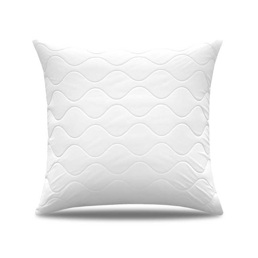 Quilted Cushion 40 x 40 cm Pack of 2 - Soft Polyester Filling, Premium Hotel Quality, Anti-Dust Mites & Hypoallergenic, Ideal for Sleeping, Sofa or as Decorative Cushion (White)