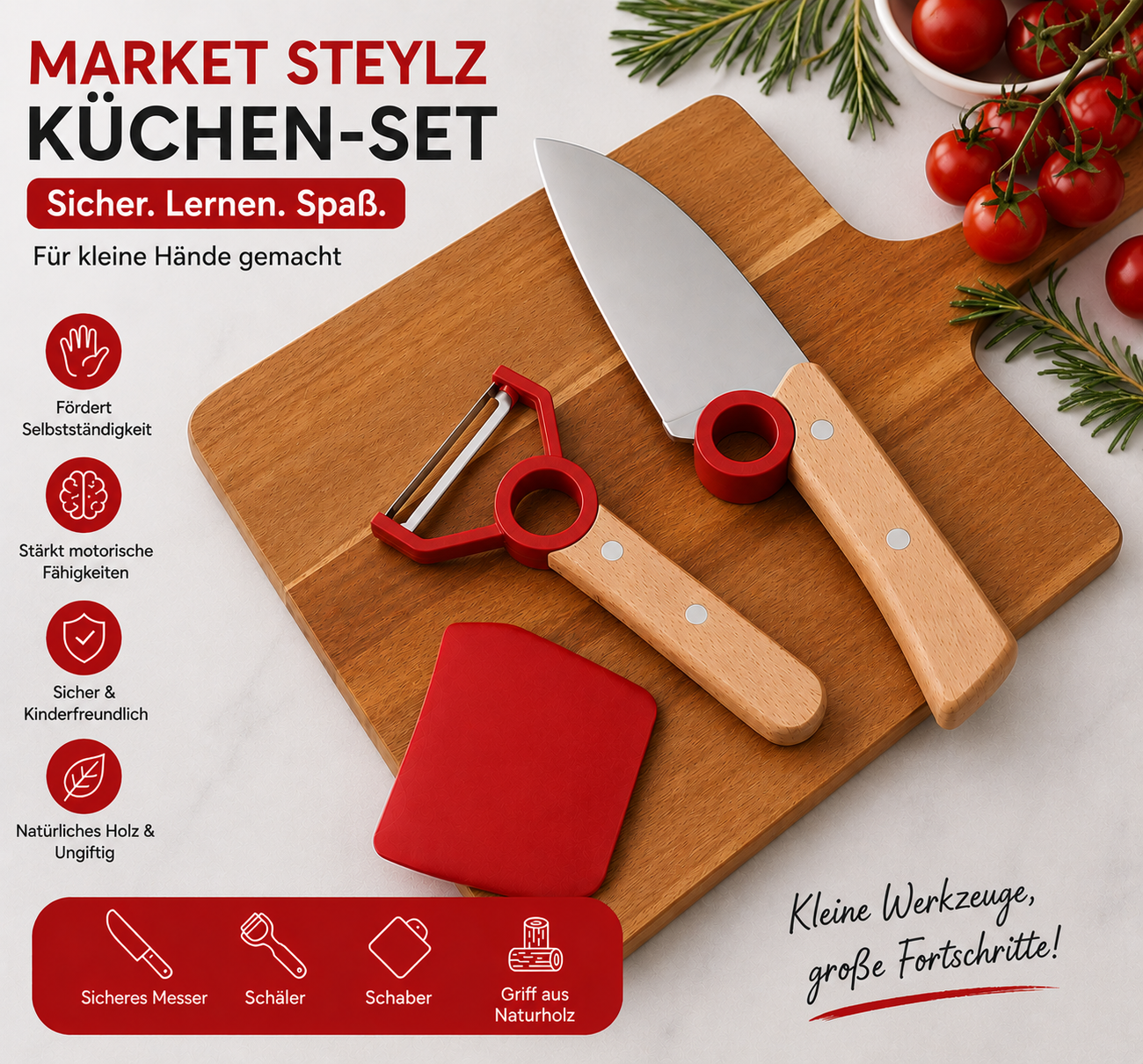 Market Stylez 3-teiliges Kindermesserset