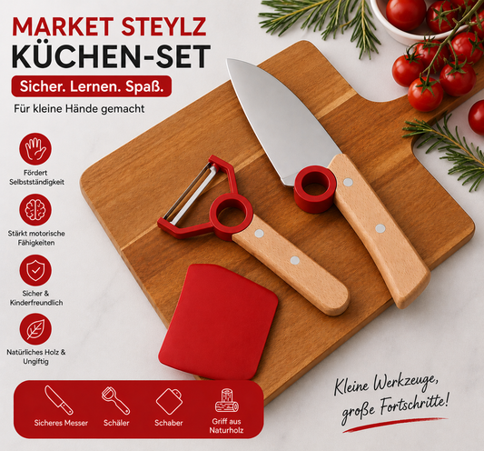 Market Stylez 3-teiliges Kindermesserset