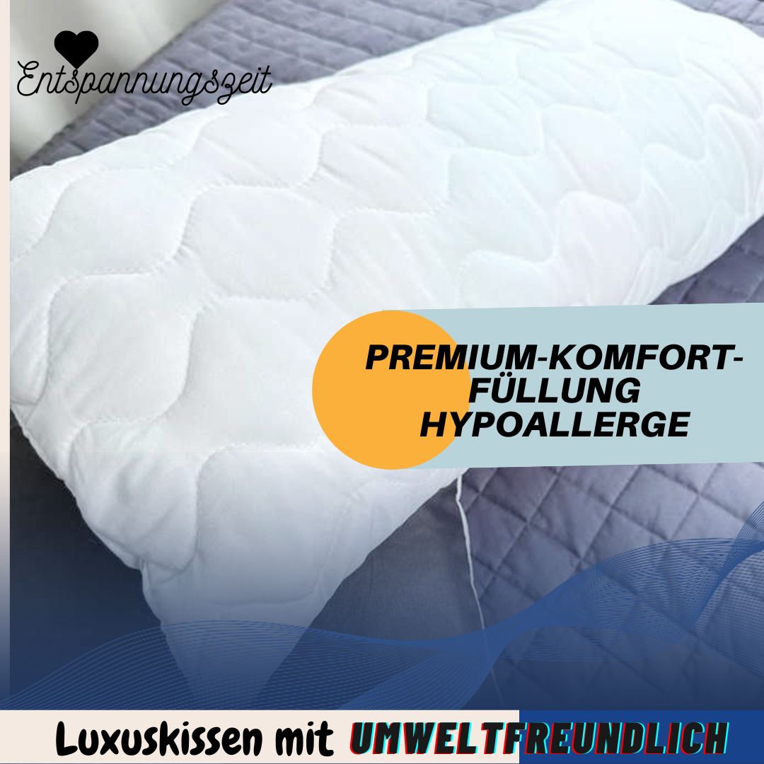 Quilted Cushion 40 x 40 cm Pack of 2 - Soft Polyester Filling, Premium Hotel Quality, Anti-Dust Mites & Hypoallergenic, Ideal for Sleeping, Sofa or as Decorative Cushion (White)