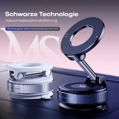 Market Stylez Upgraded Handyhalterung Auto Magnet für Magsafe Autohalterung, Vakuum Saugnapf Handy Halterung Auto 89+LBS Saugleistung & 2800gf Stärkster Magnet 360° Drehbar für KFZ/iPhone