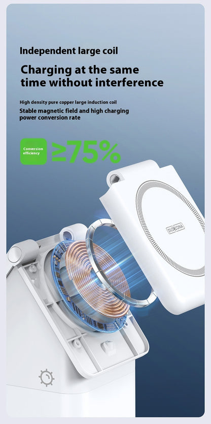 Magnetisches kabelloses Ladegerät für Kopfhörer, Uhr und Smartphone – 4-in-1