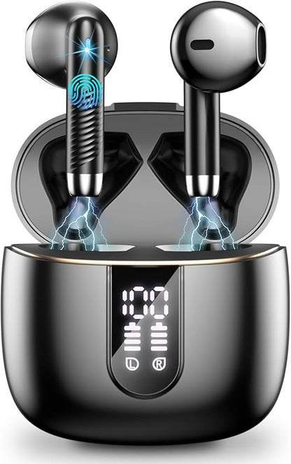Bluetooth 5.3 Kopfhörer, In Ear Kopfhörer Kabellos mit 4 Mic, 48H Tiefer Bass Spielzeit Wireless Earbud, LED-Anzeige, Bluetooth Ohrhörer mit ENC Noise Cancelling, IP7 Wasserdicht Kopfhörer Sport USB-C