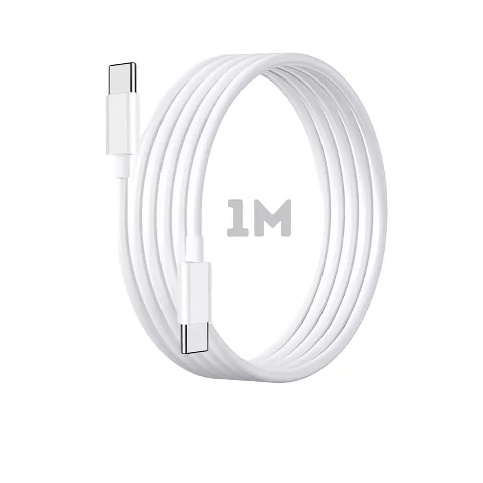 USB C Kabel Weiß 1M Pack, PD 60W USB C auf USB C Schnellladekabel für iPhone 16/16 Pro/16 Plus/15/15 Pro/15 Pro Max, iPad 10th Gen, iPad Air/Pro, MacBook Air/Pro etc